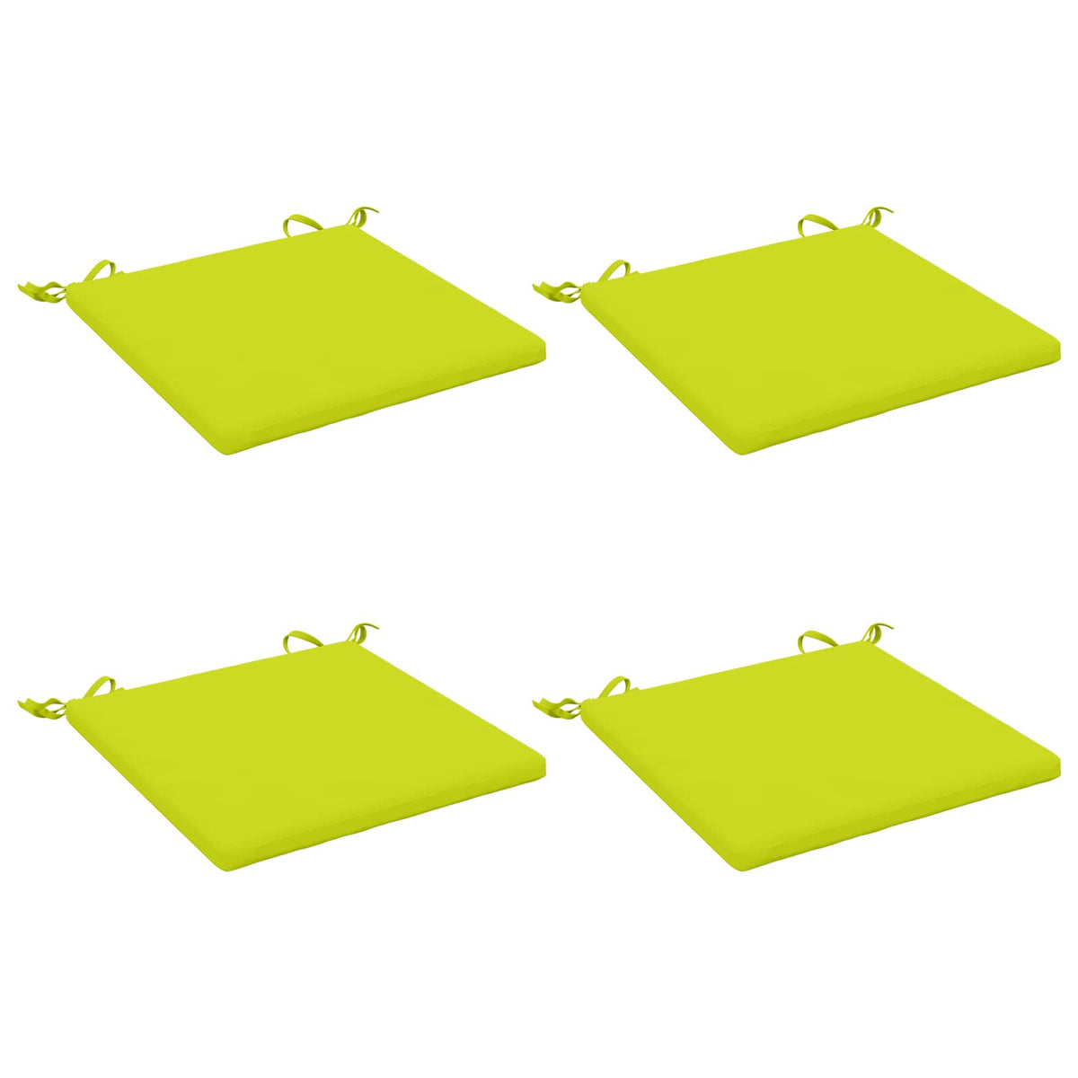 Seat Cushions SOEST 4 pcs 100% Polyester Bright Green