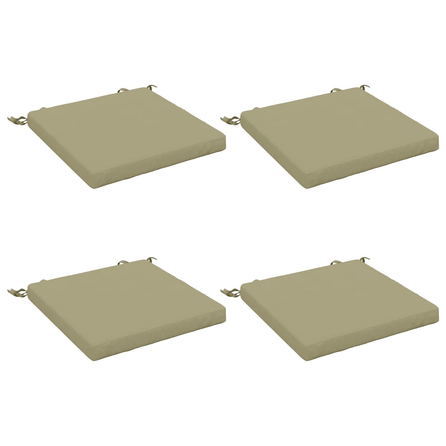 4-Piece Seat Cushions SOEST 4 pcs 100% Polyester Light Green