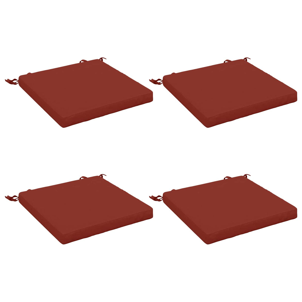 Seat Cushions SOEST 4 pcs 100% Polyester Red 40 x 40 x 5 cm