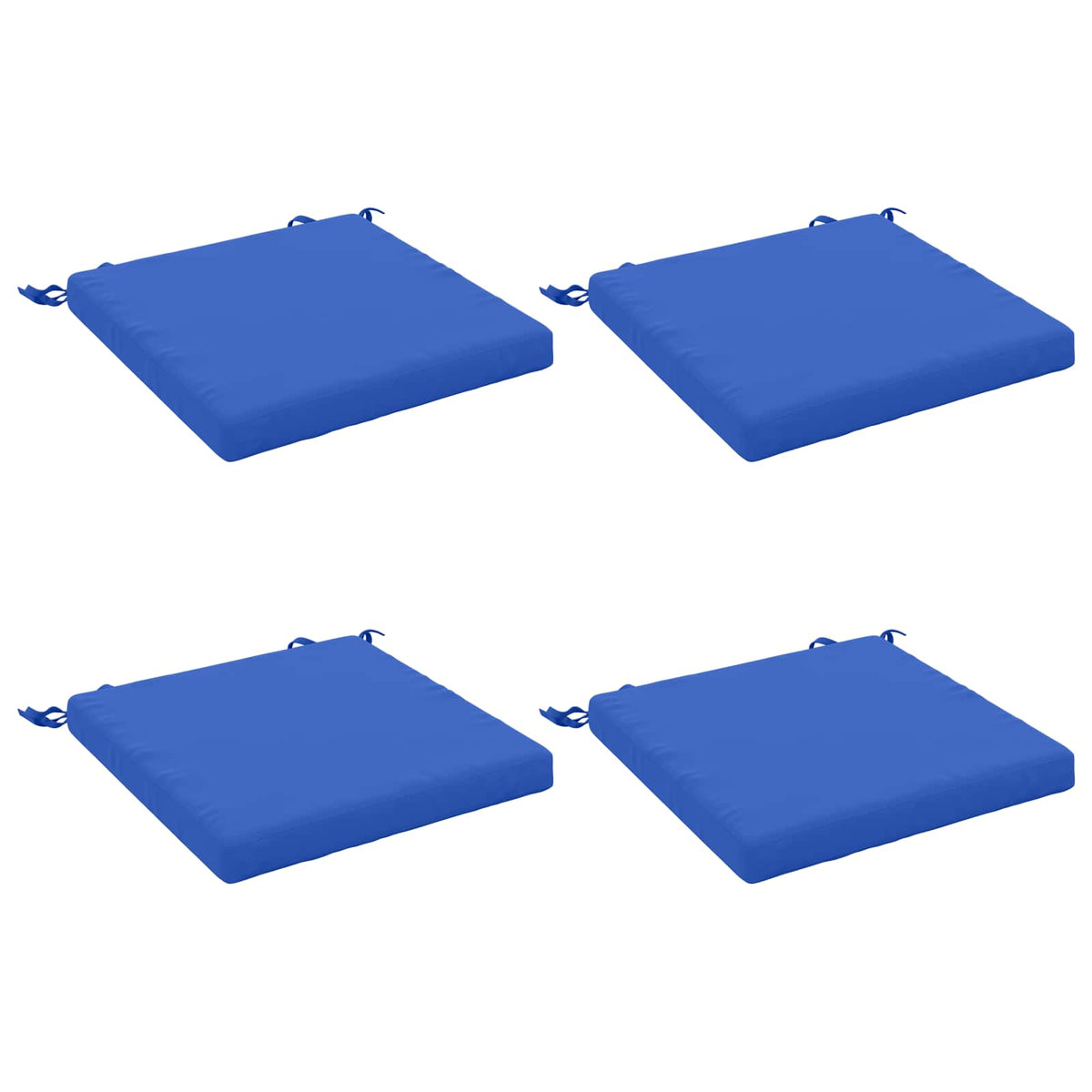 Seat Cushions SOEST 4 pcs 100% Polyester Royal Blue