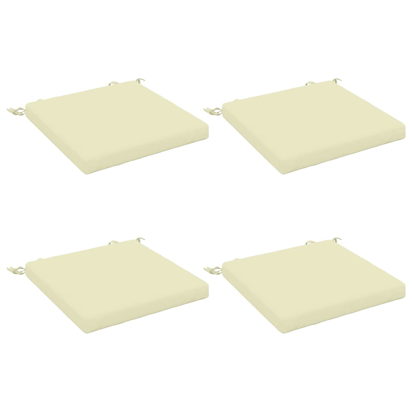 4-Piece Seat Cushions SOEST 4 pcs 100% Polyester Cream