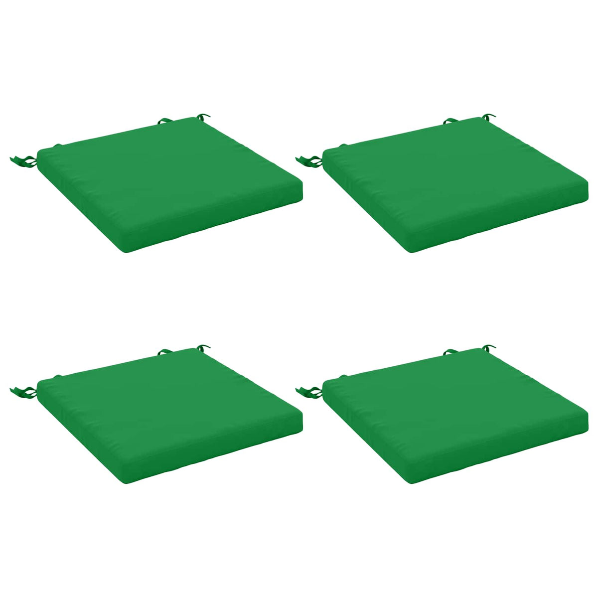 Seat Cushions SOEST 4 pcs 100% Polyester Green 40 x 40 x 5 cm