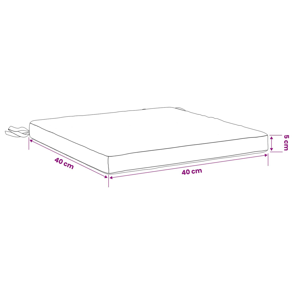 4-Piece Seat Cushions SOEST 4 pcs 100% Polyester Pink
