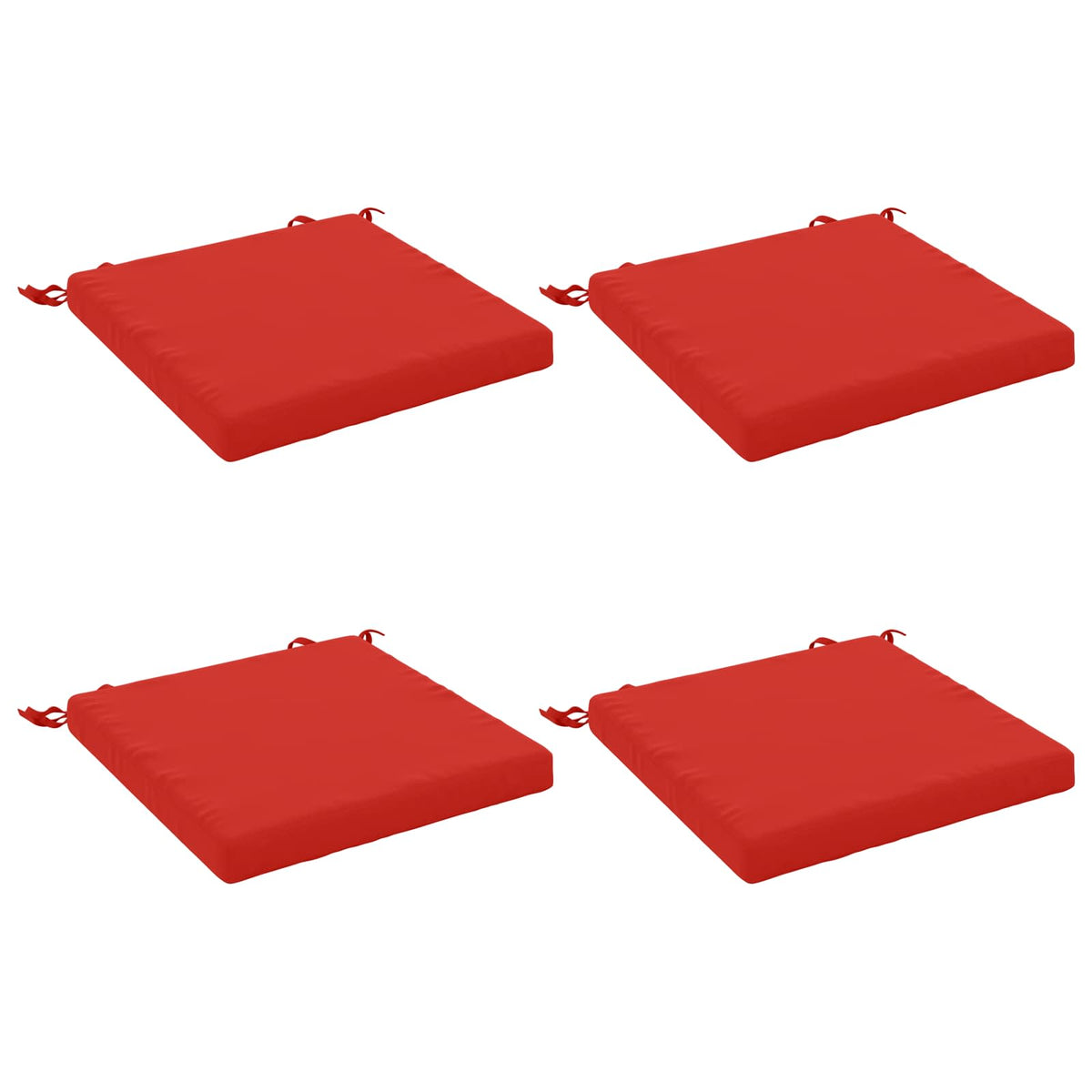 Seat Cushions SOEST 4 pcs 100% Polyester Red 40 x 40 x 5 cm