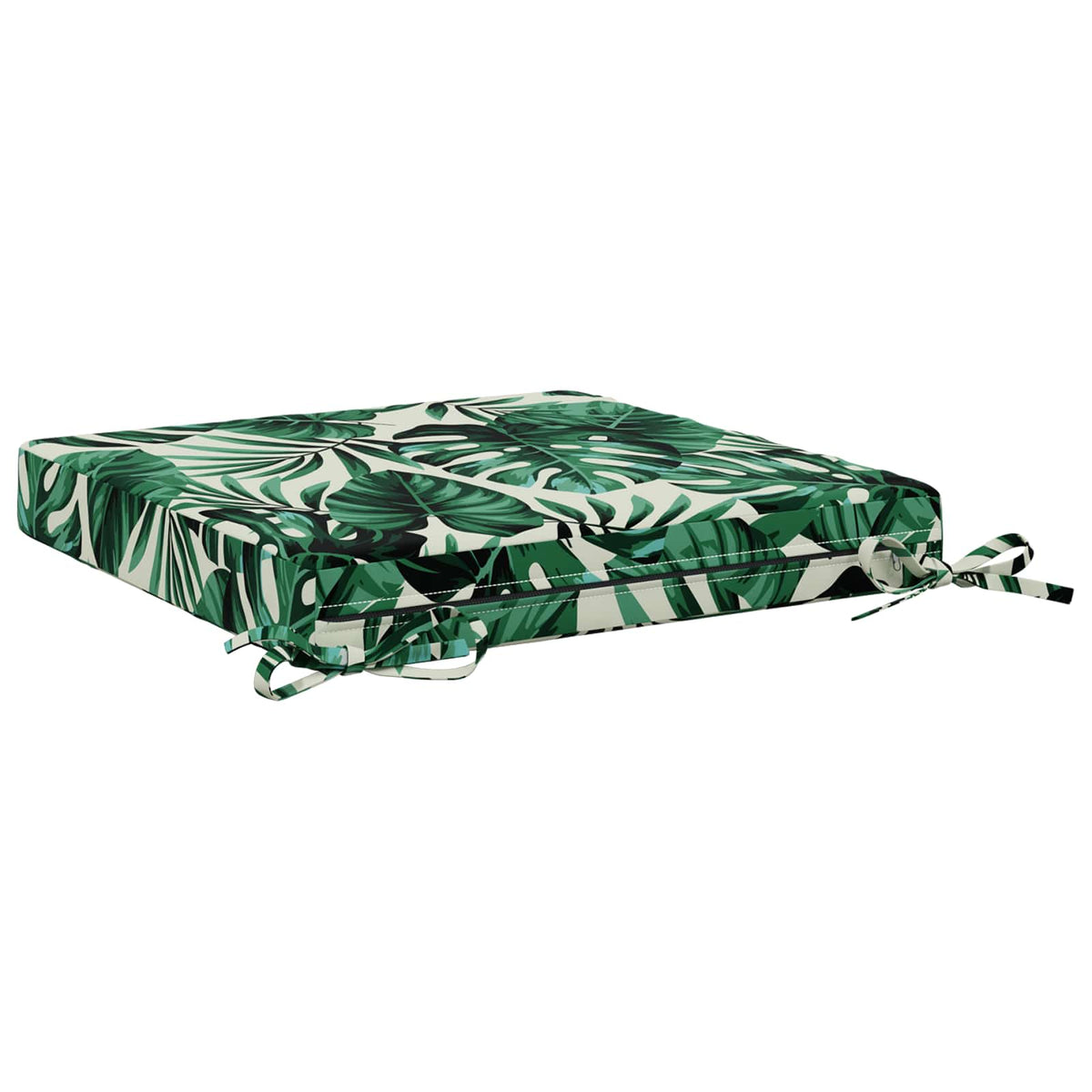 4-Piece Seat Cushions SOEST 4 pcs 100% Polyester Leaf Pattern