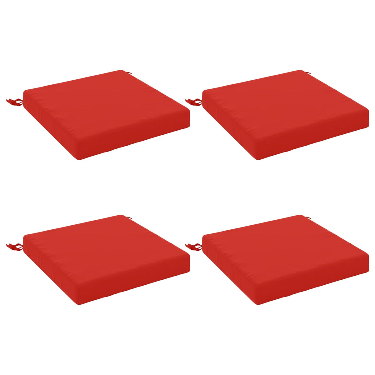 4-Piece Seat Cushions SOEST 4 pcs 100% Polyester Red
