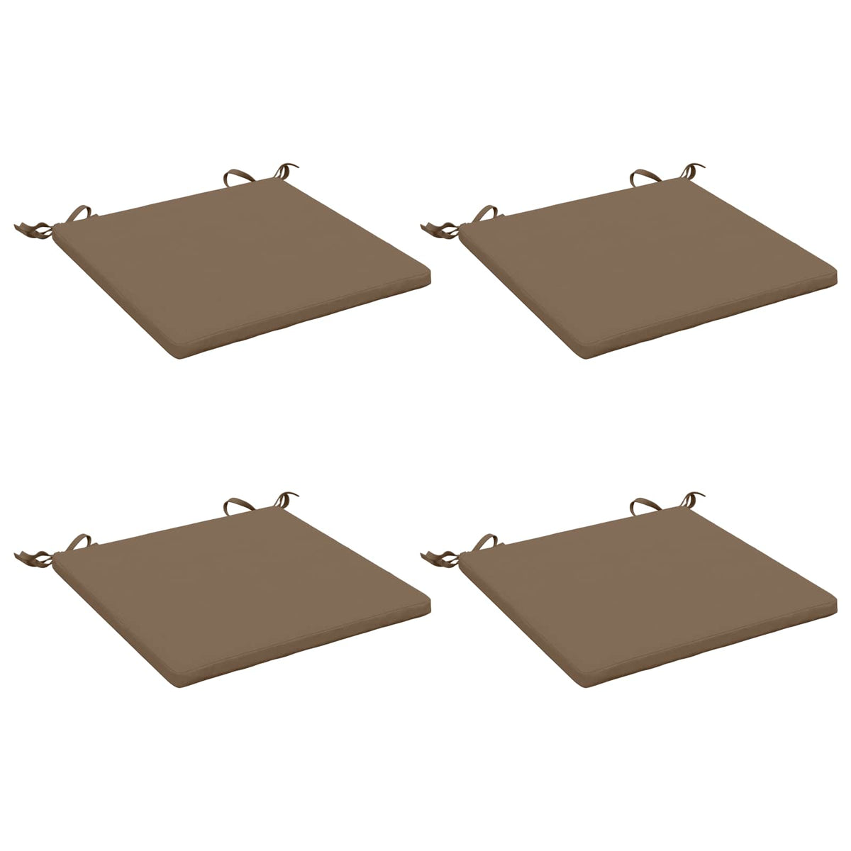 4-Piece Seat Cushions SOEST 4 pcs 100% Polyester Taupe