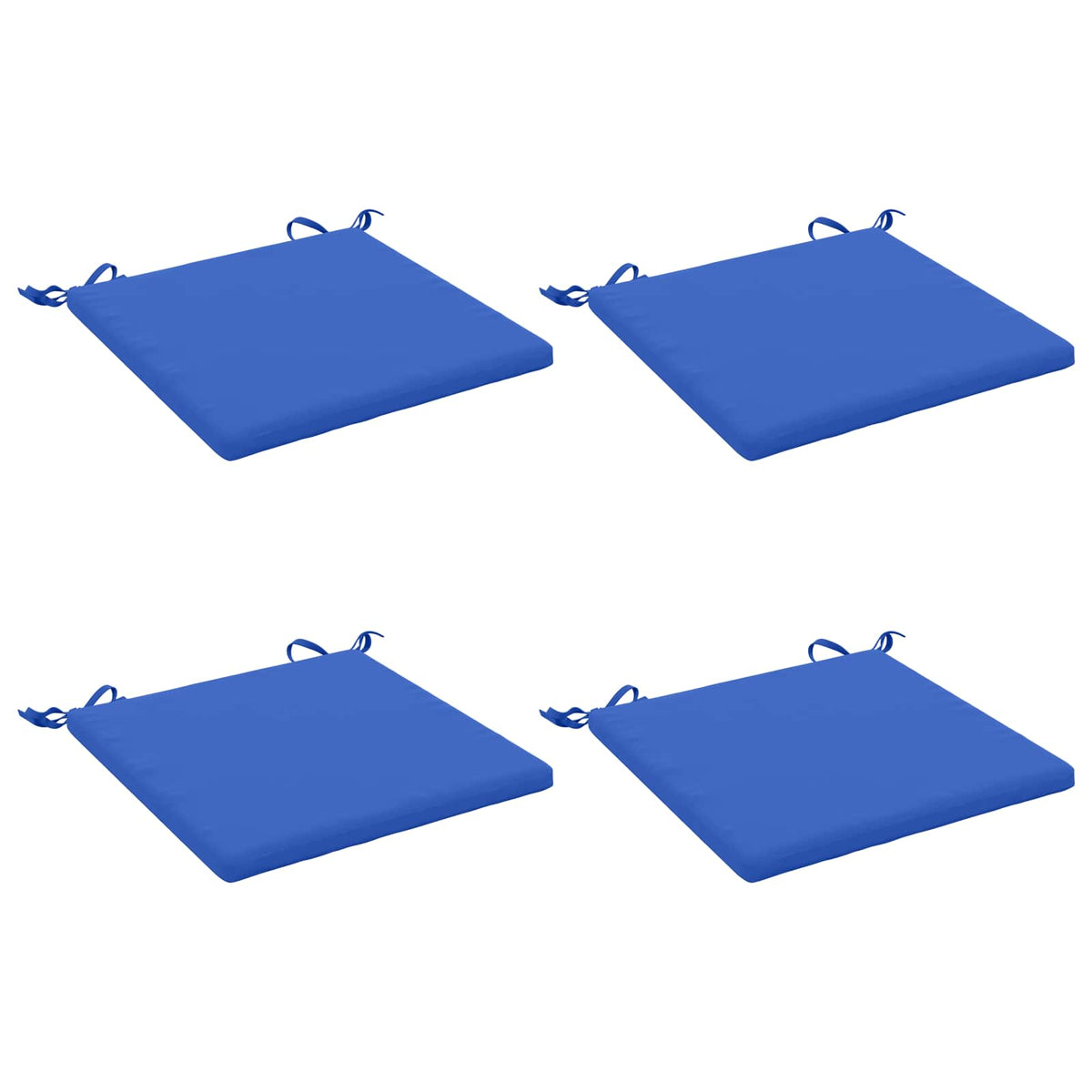 Seat Cushions SOEST 4 pcs 100% Polyester Royal Blue