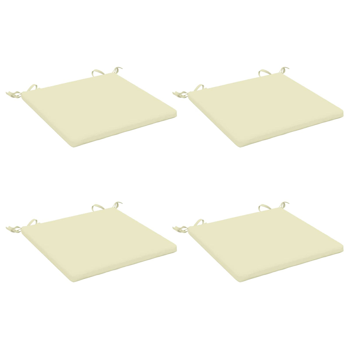 Seat Cushions SOEST 4 pcs 100% Polyester Cream 45 x 45 x 3 cm