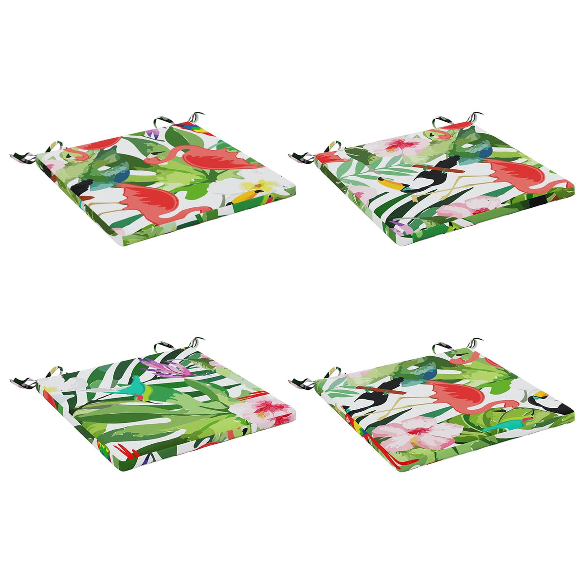 Seat Cushions SOEST 4 pcs 100% Polyester Multicolour