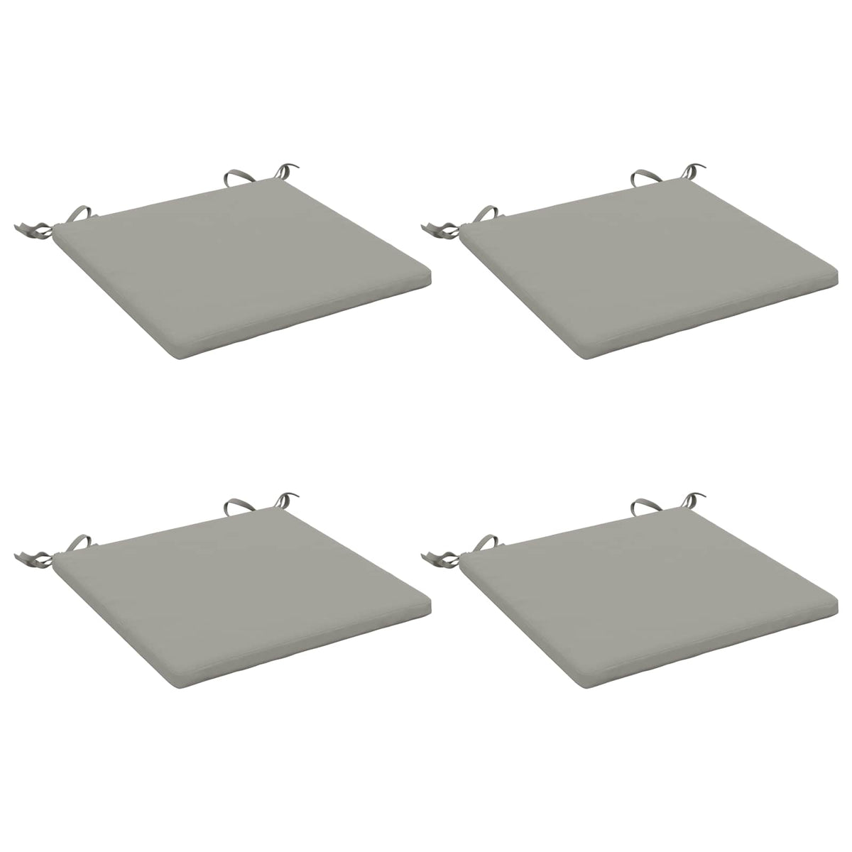 Seat Cushions SOEST 4 pcs 100% Polyester Grey 45 x 45 x 3 cm