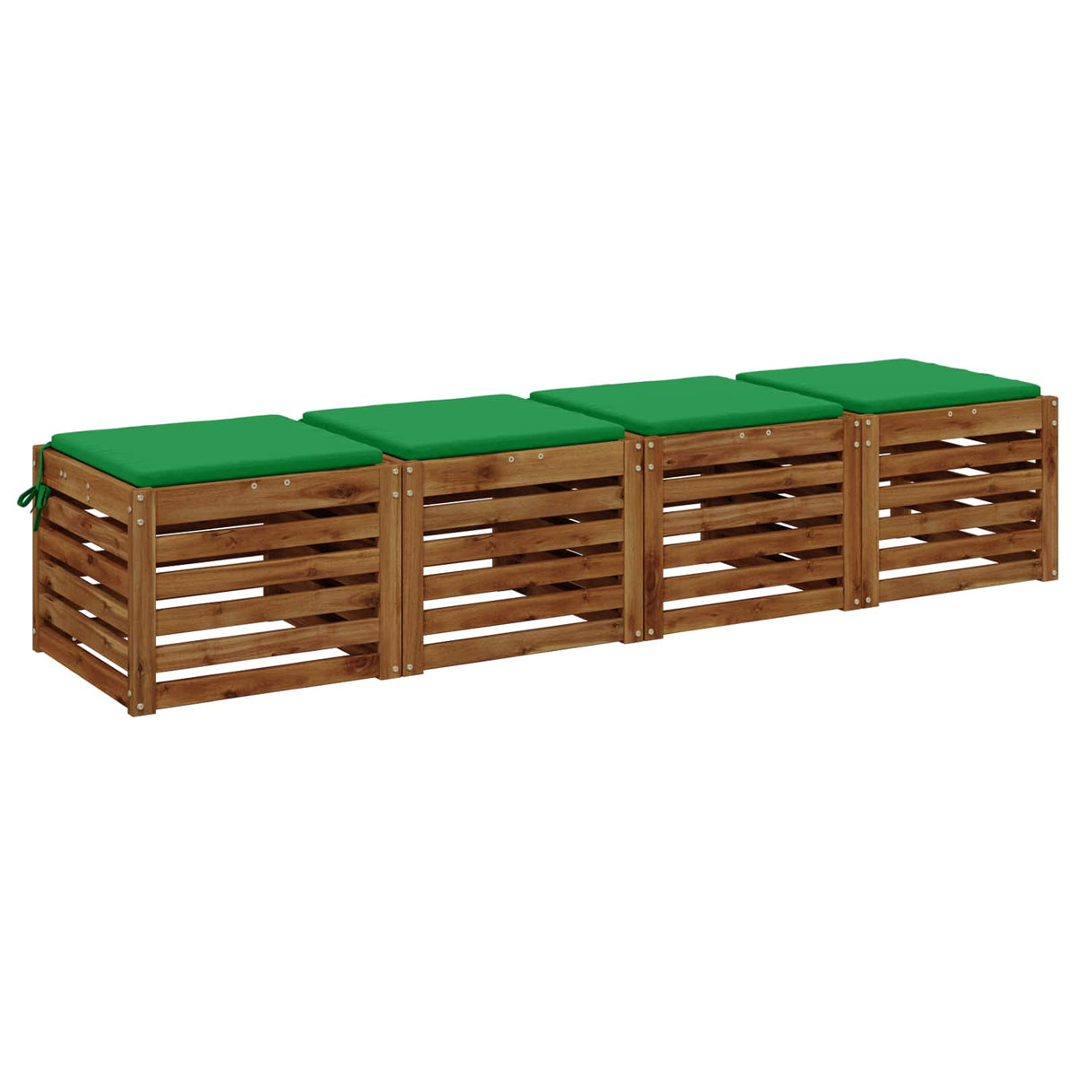 4-Piece Seat Cushions SOEST 4 pcs 100% Polyester Green