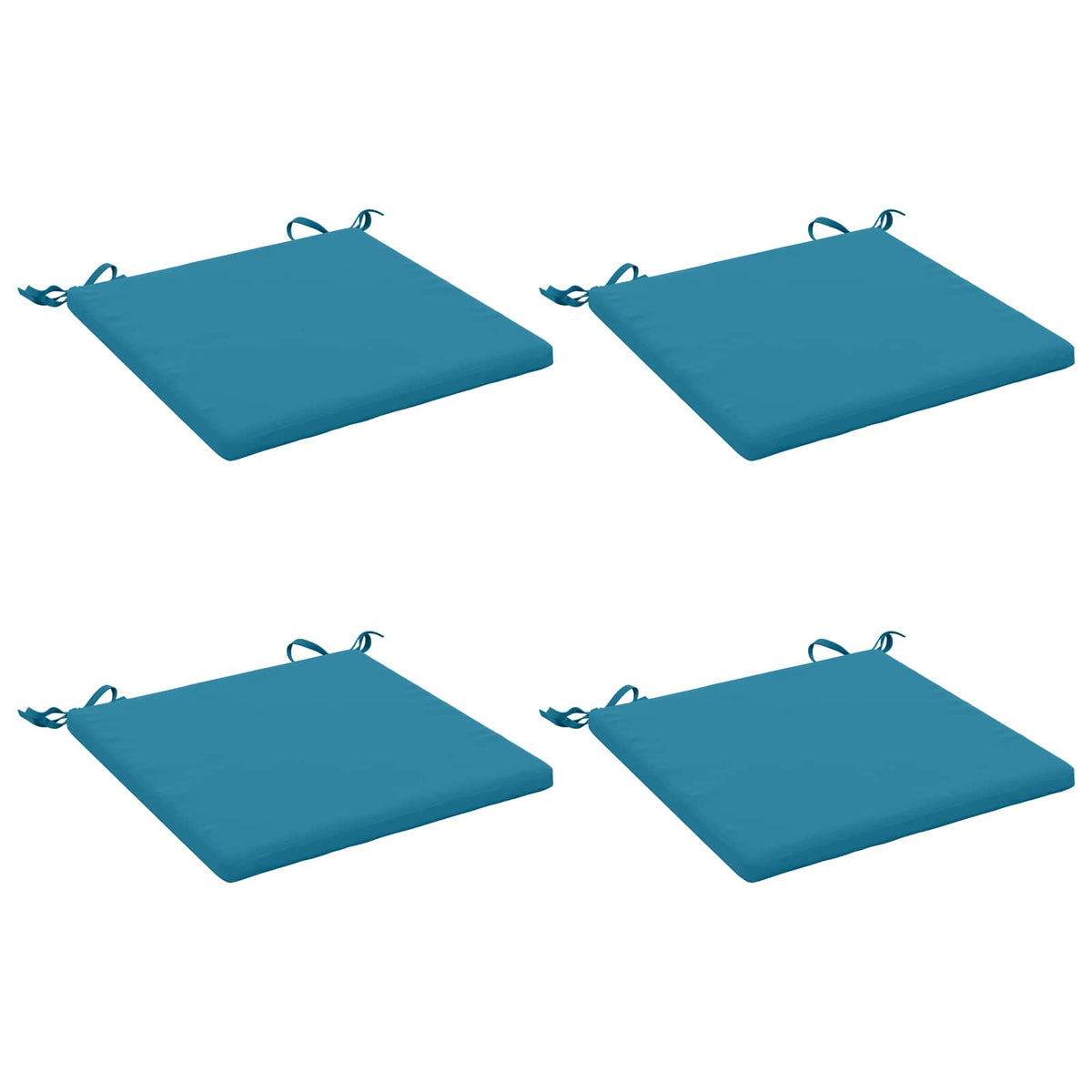 Seat Cushions SOEST 4 pcs 100% Polyester Light Blue