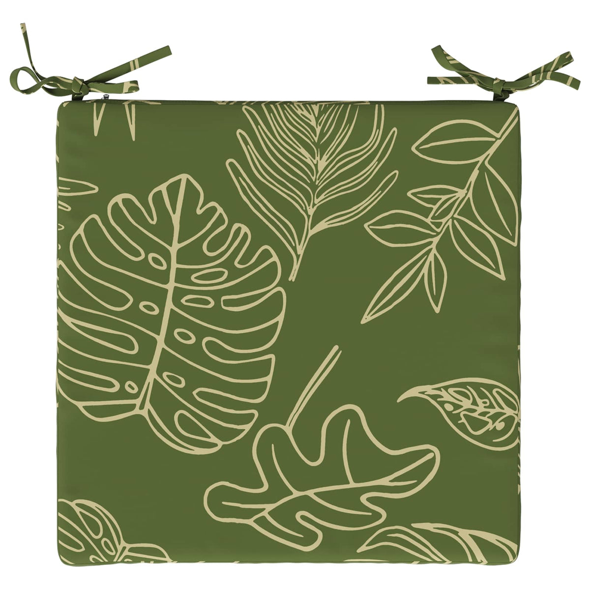 Seat Cushions SOEST 4 pcs 100% Polyester Leaf Design