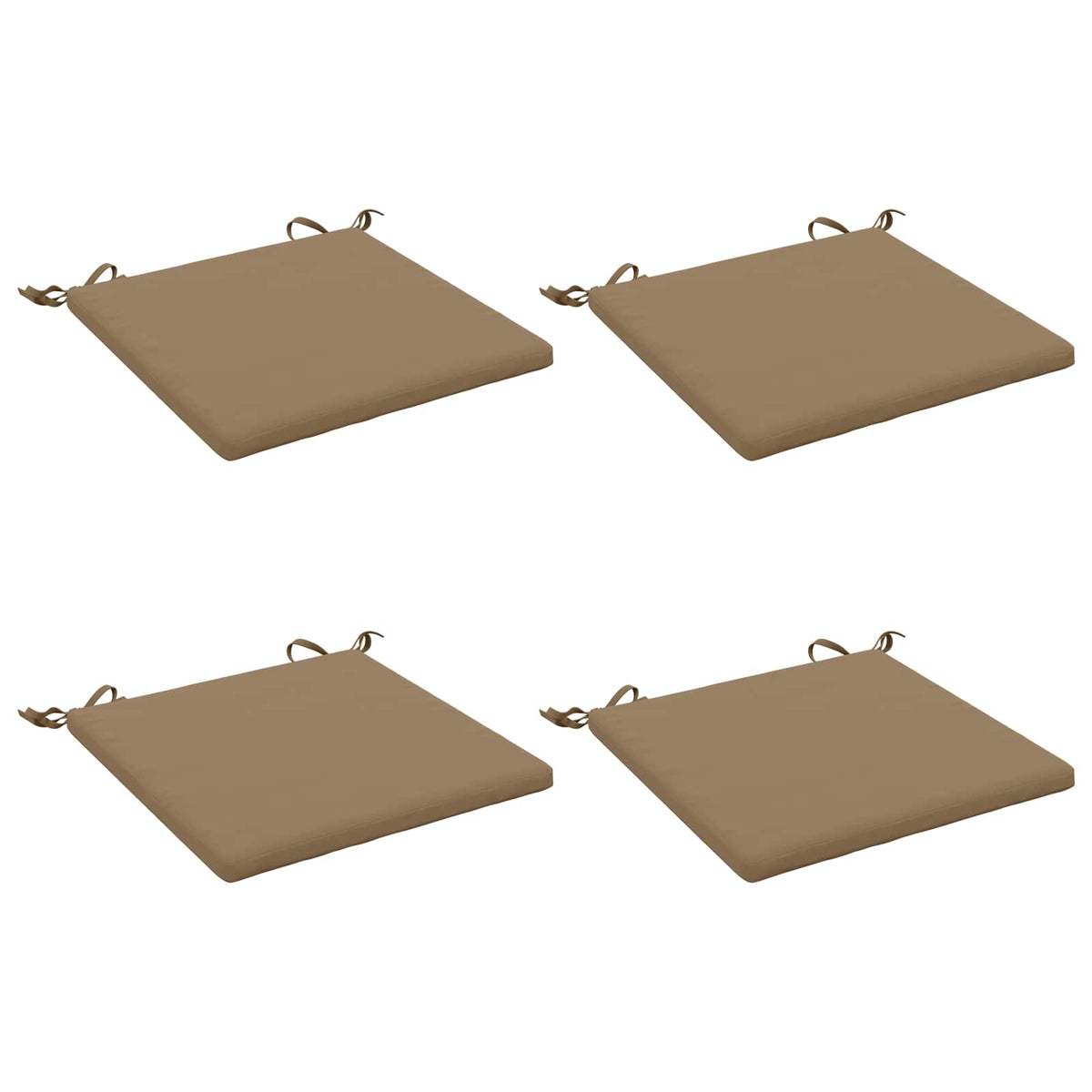 Seat Cushions SOEST 4 pcs 100% Polyester Taupe 45 x 45 x 3 cm