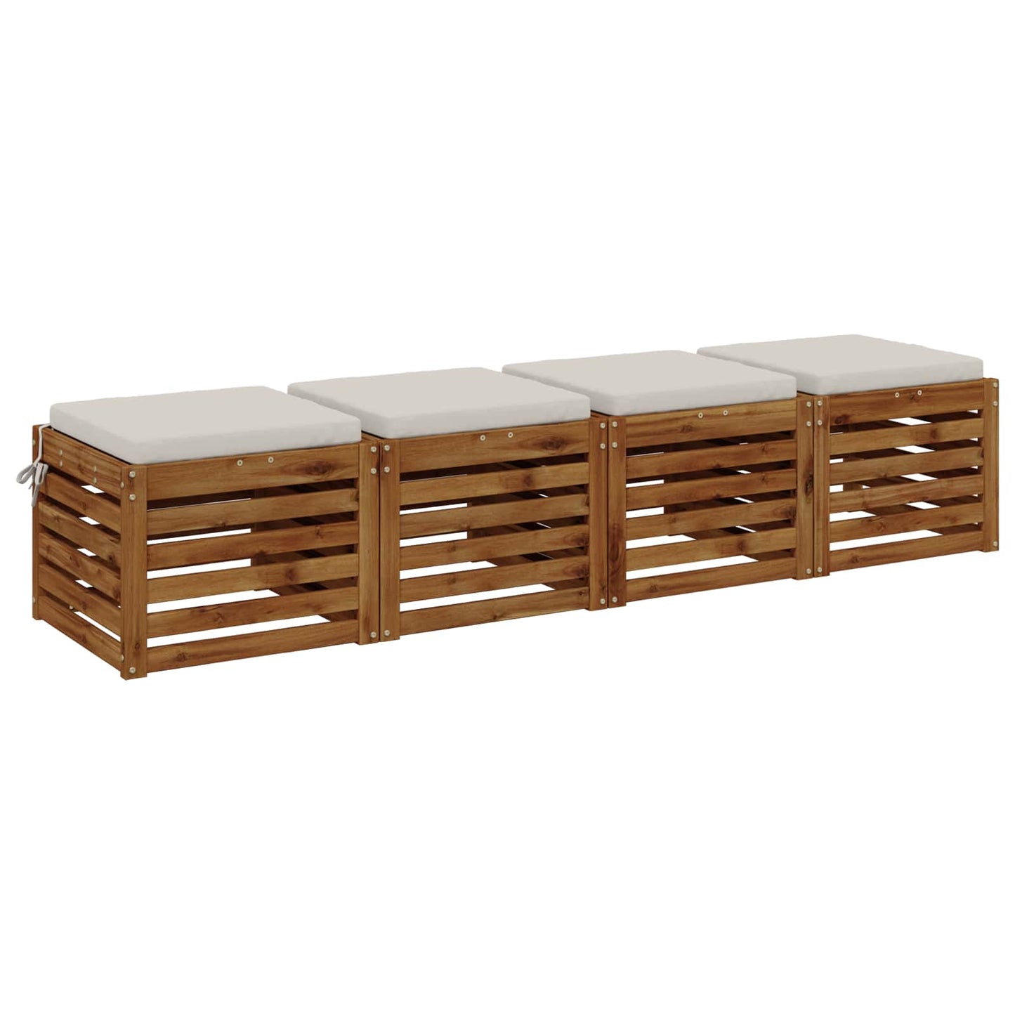 4-Piece Seat Cushions SOEST 4 pcs 100% Polyester White