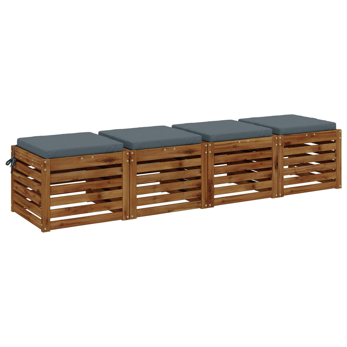 Seat Cushions SOEST 4 pcs 100% Polyester Blue 45 x 45 x 5 cm