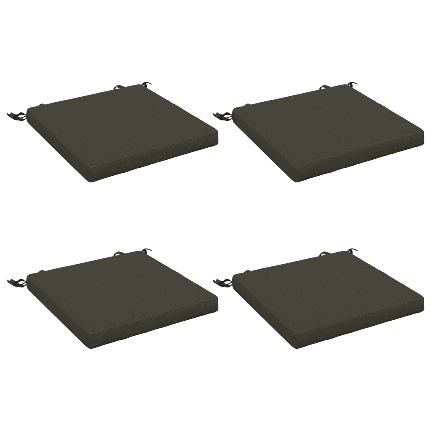 4-Piece Seat Cushions SOEST 4 pcs 100% Polyester Anthracite
