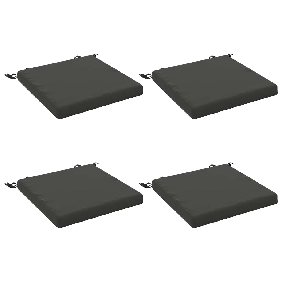 Seat Cushions SOEST 4 pcs 100% Polyester Anthracite