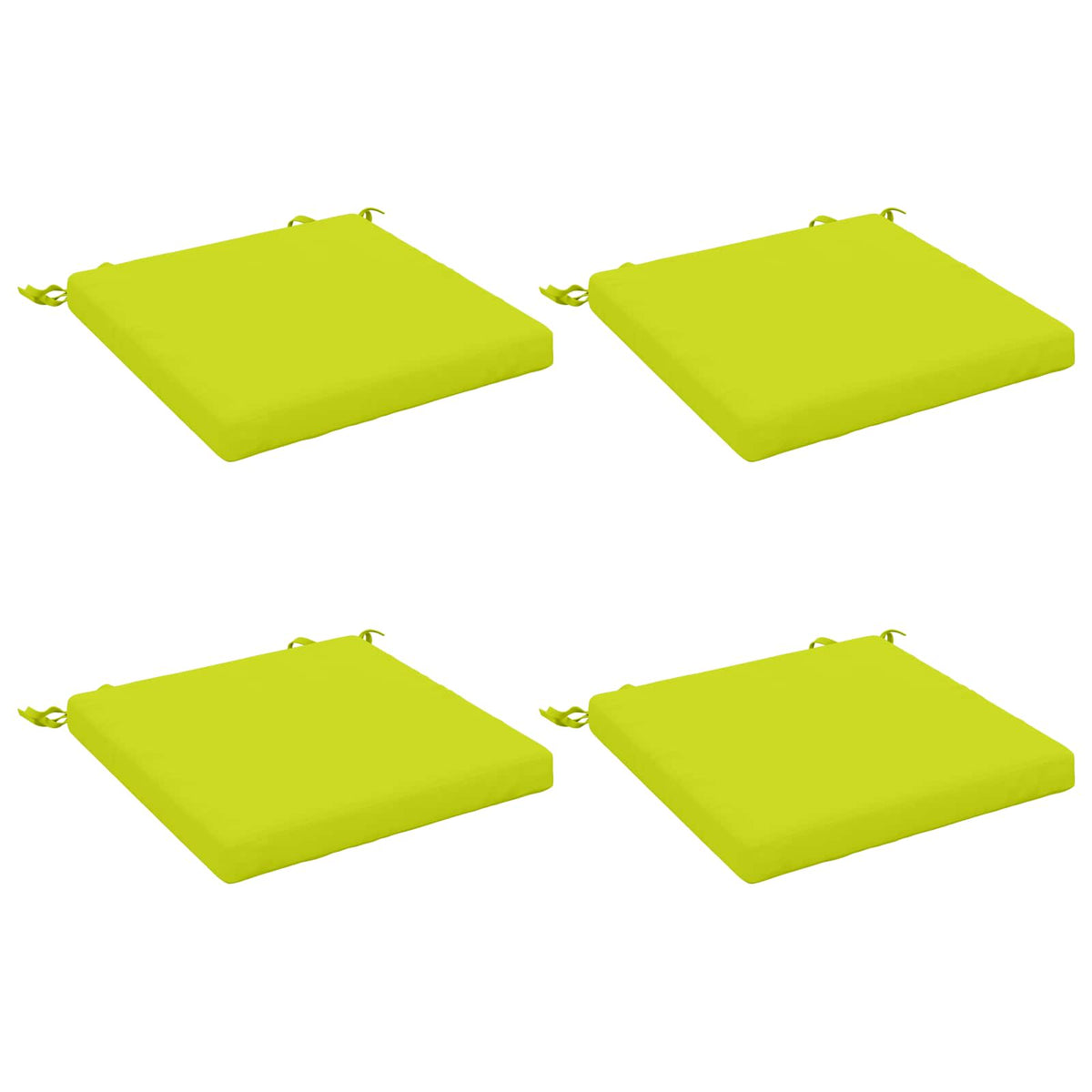 Seat Cushions SOEST 4 pcs 100% Polyester Bright Green
