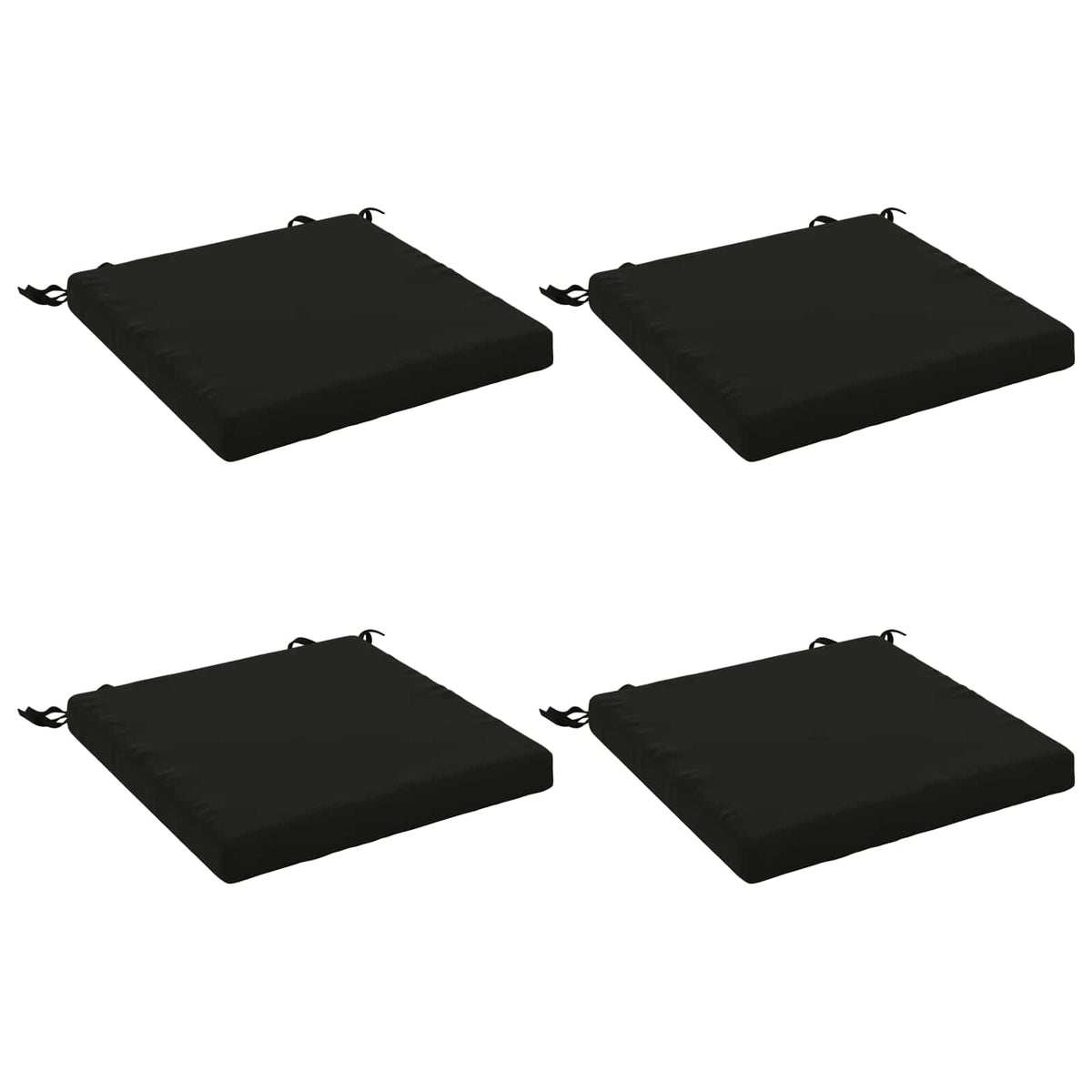 4-Piece Seat Cushions SOEST 4 pcs 100% Polyester Black