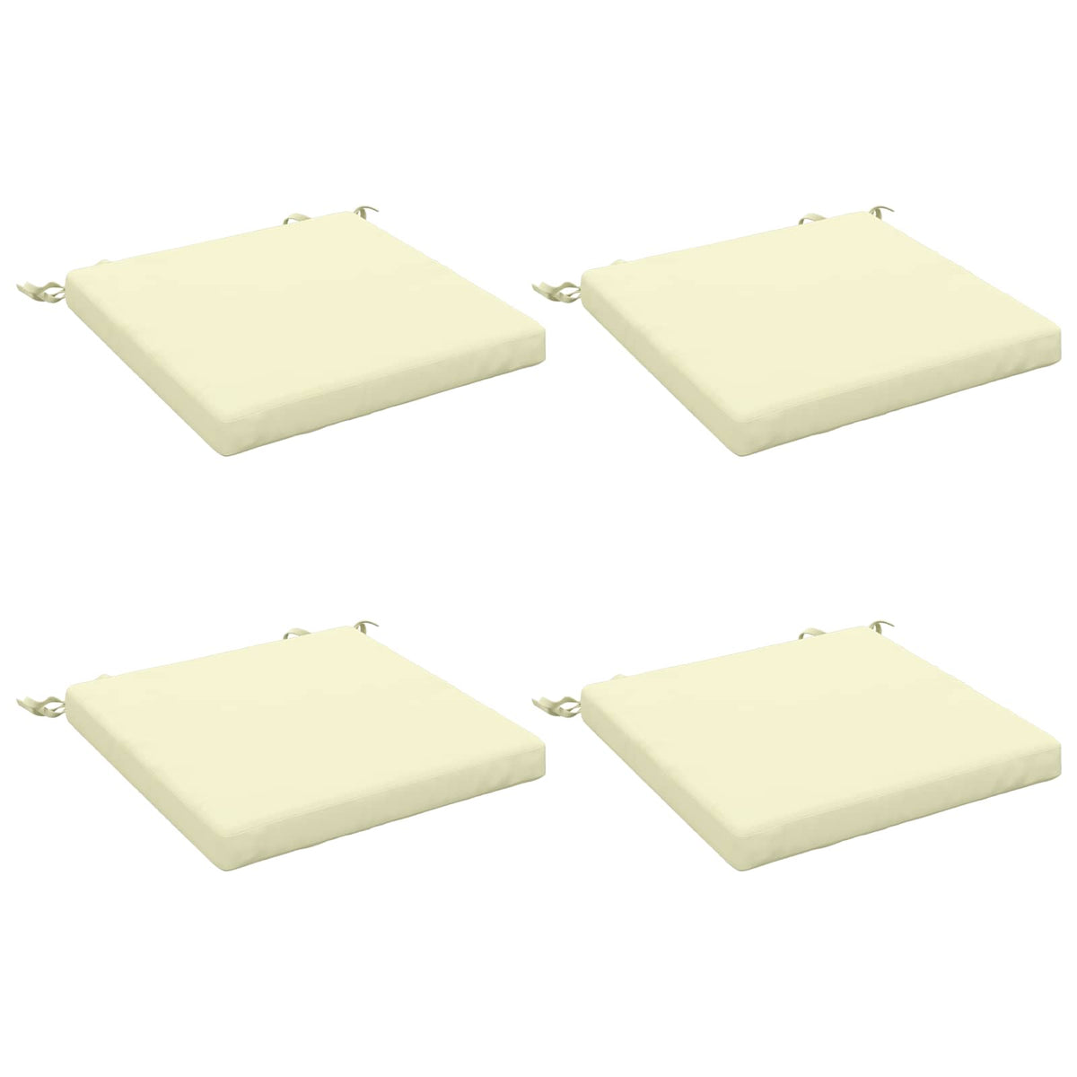 4-Piece Seat Cushions SOEST 4 pcs 100% Polyester Cream