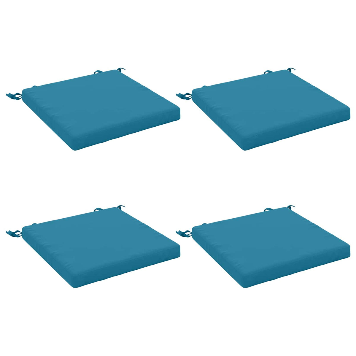 Seat Cushions SOEST 4 pcs 100% Polyester Light Blue