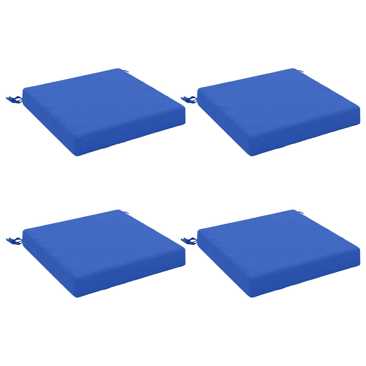 4-Piece Seat Cushions SOEST 4 pcs 100% Polyester Royal Blue