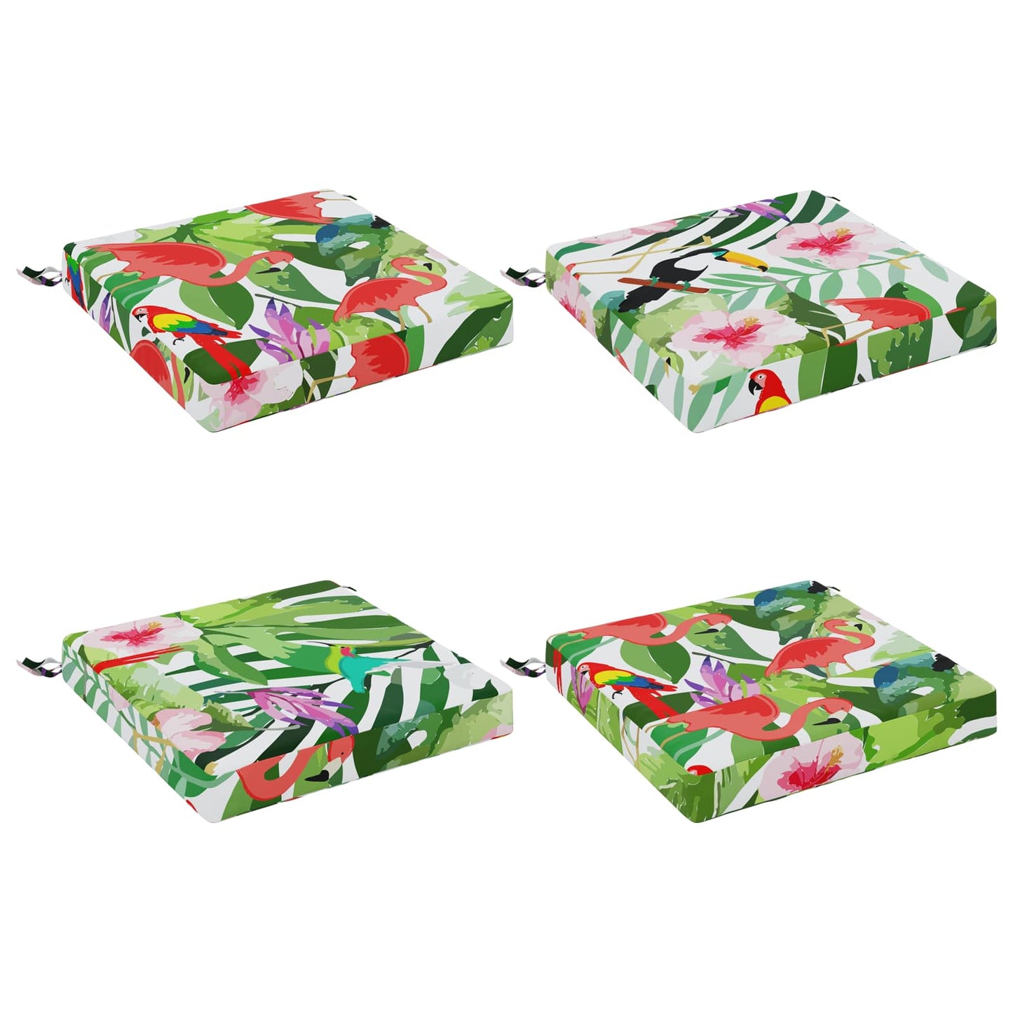 4-Piece Seat Cushions SOEST 4 pcs 100% Polyester Multicolour