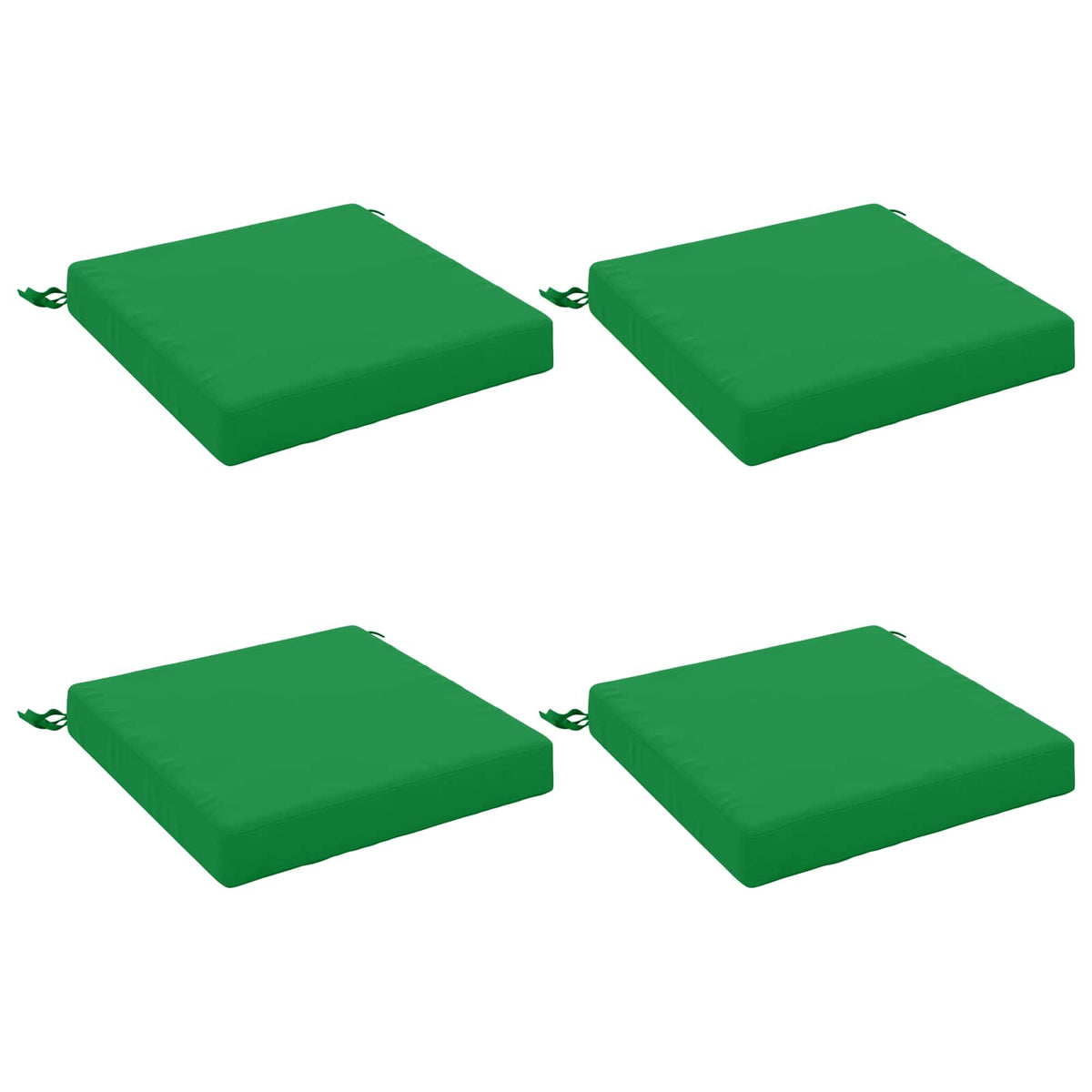 Seat Cushions SOEST 4 pcs 100% Polyester Green 45 x 45 x 7 cm