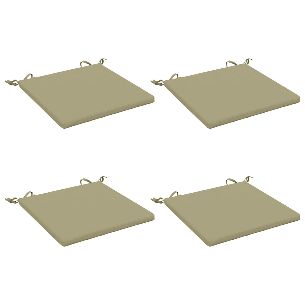 4-Piece Seat Cushions SOEST 4 pcs 100% Polyester Light Green