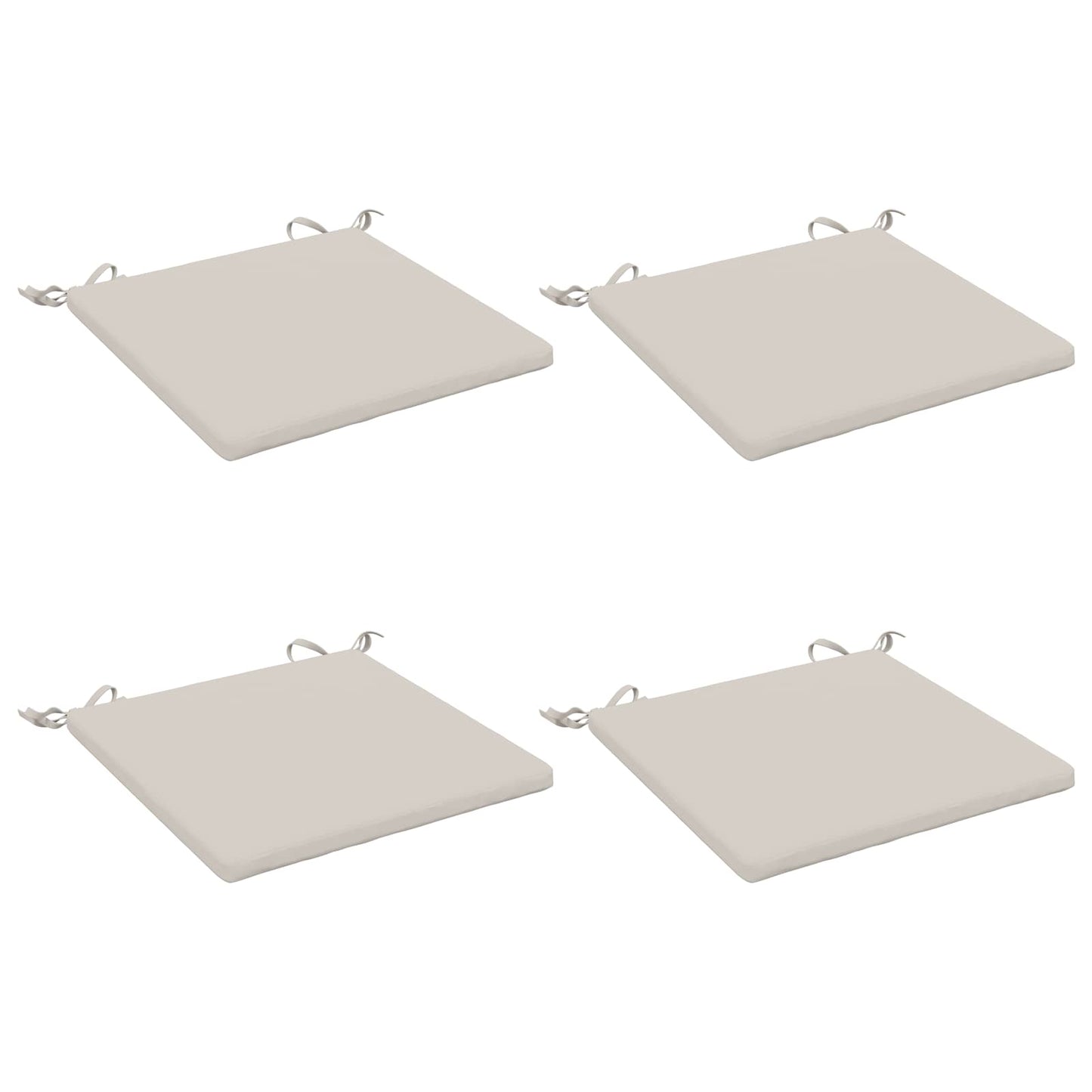 4-Piece Seat Cushions SOEST 4 pcs 100% Polyester White