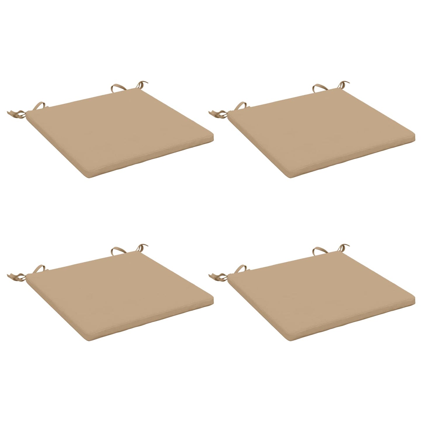 4-Piece Seat Cushions SOEST 4 pcs 100% Polyester Sand