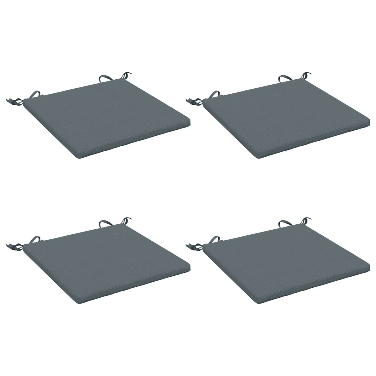 Seat Cushions SOEST 4 pcs 100% Polyester Blue 50 x 50 x 3 cm
