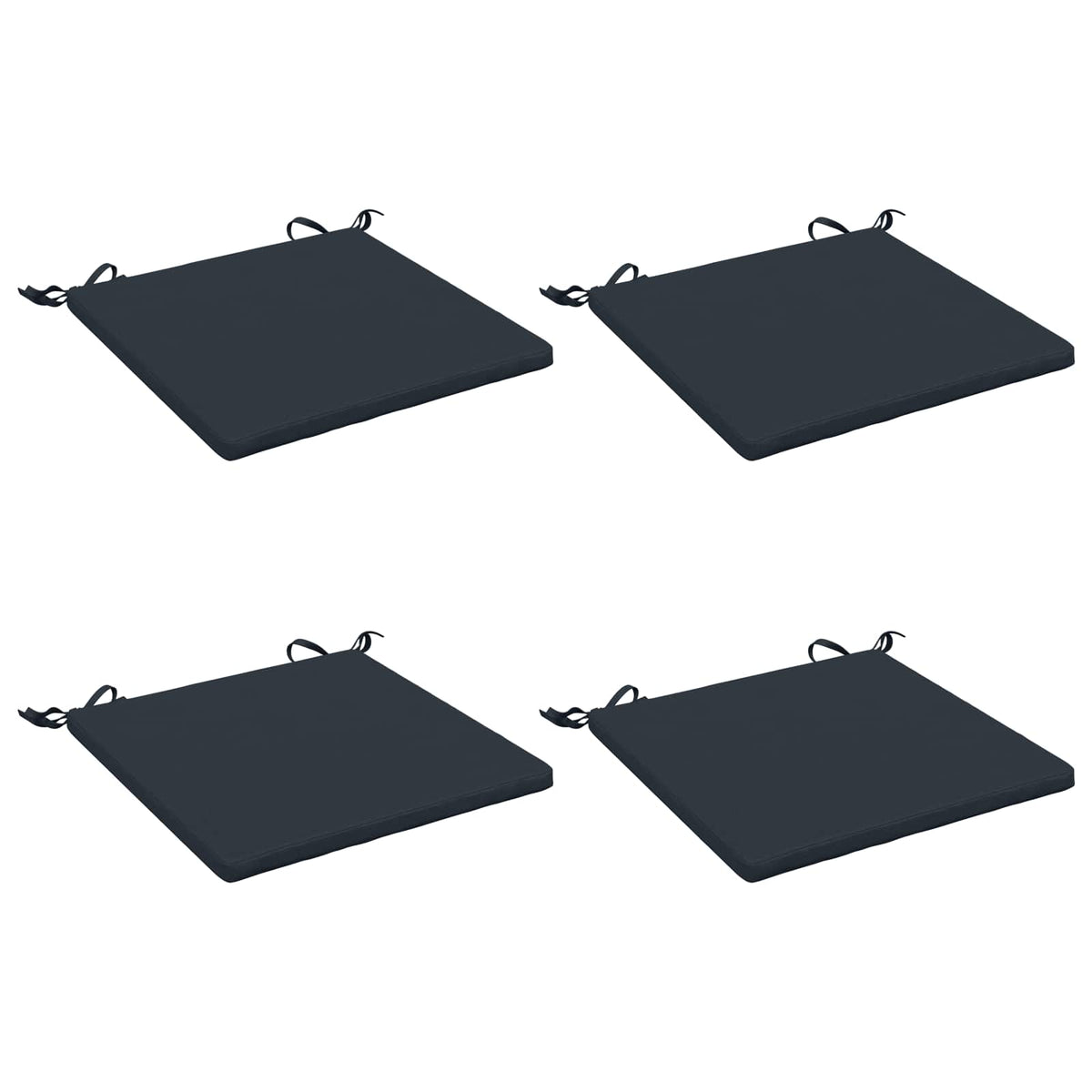 Seat Cushions SOEST 4 pcs 100% Polyester Dark Blue