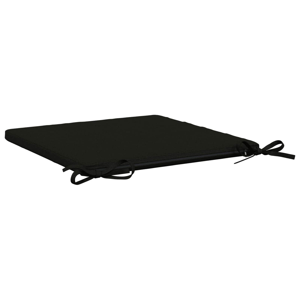 Seat Cushions SOEST 4 pcs 100% Polyester Black 50 x 50 x 3 cm