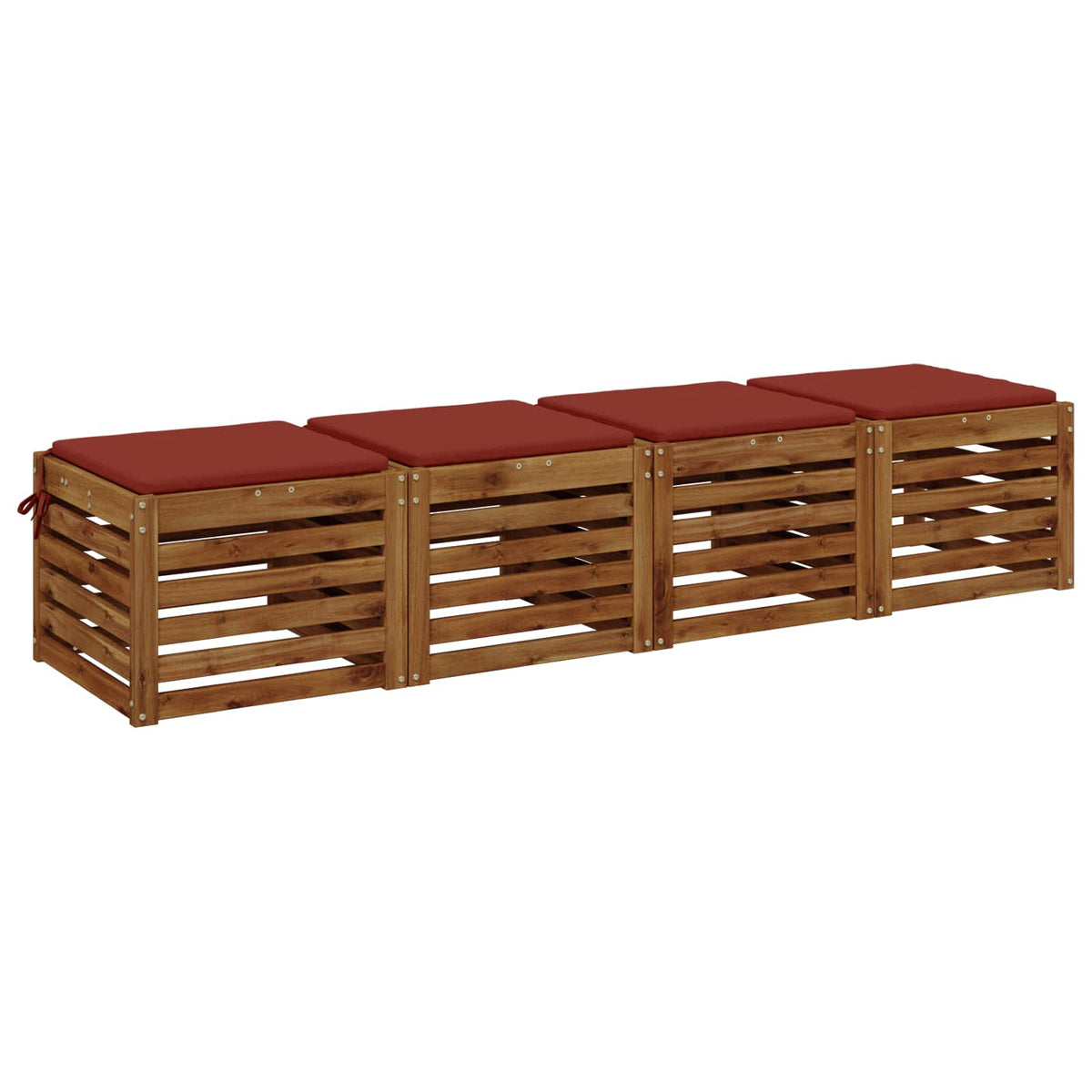 4-Piece Seat Cushions SOEST 4 pcs 100% Polyester Red