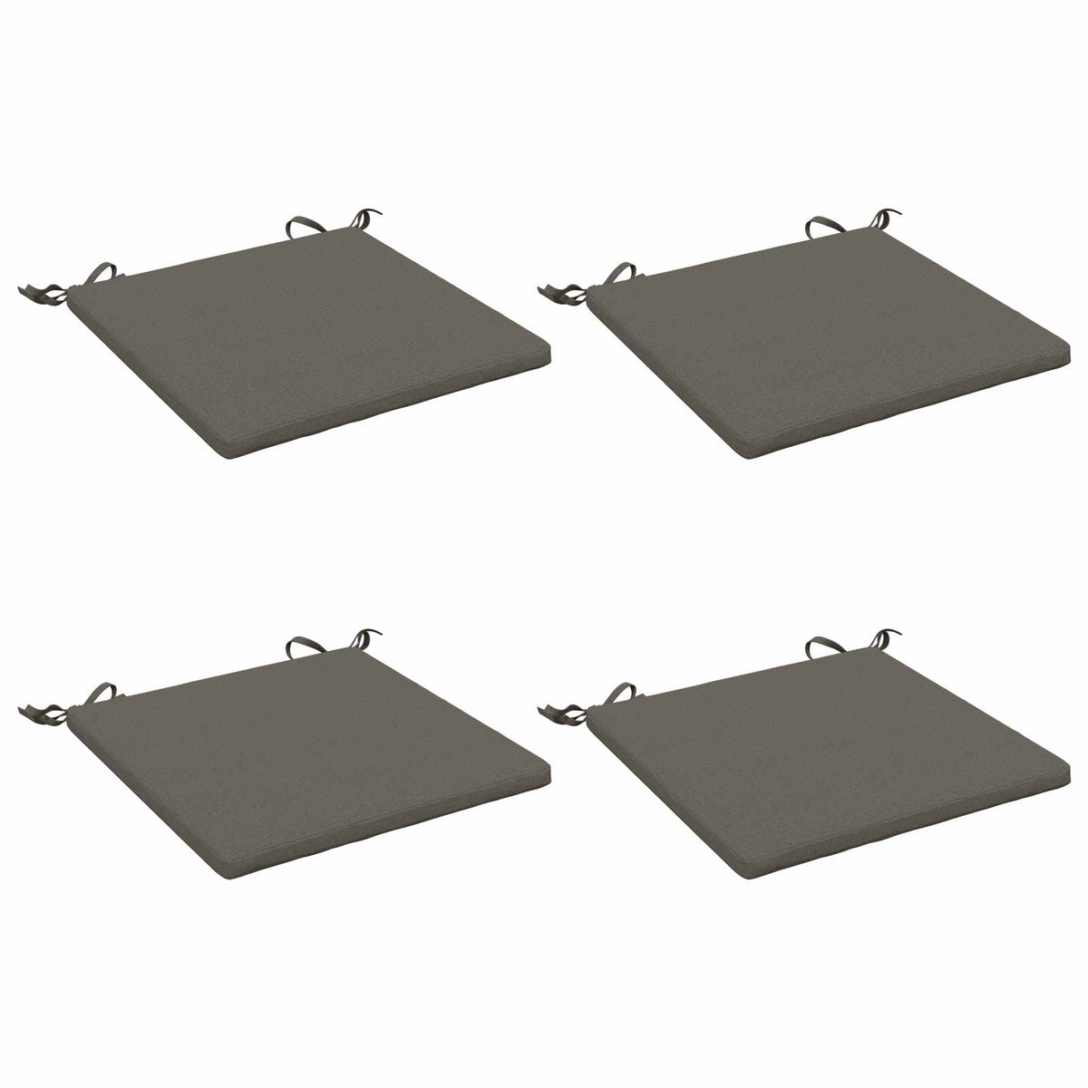 4-Piece Seat Cushions SOEST 4 pcs 100% Polyester Grey