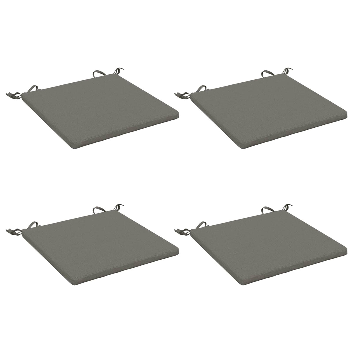 Seat Cushions SOEST 4 pcs 100% Polyester Grey 50 x 50 x 3 cm