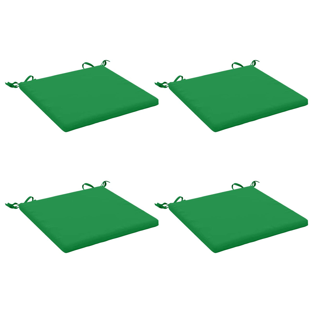 Seat Cushions SOEST 4 pcs 100% Polyester Green 50 x 50 x 3 cm