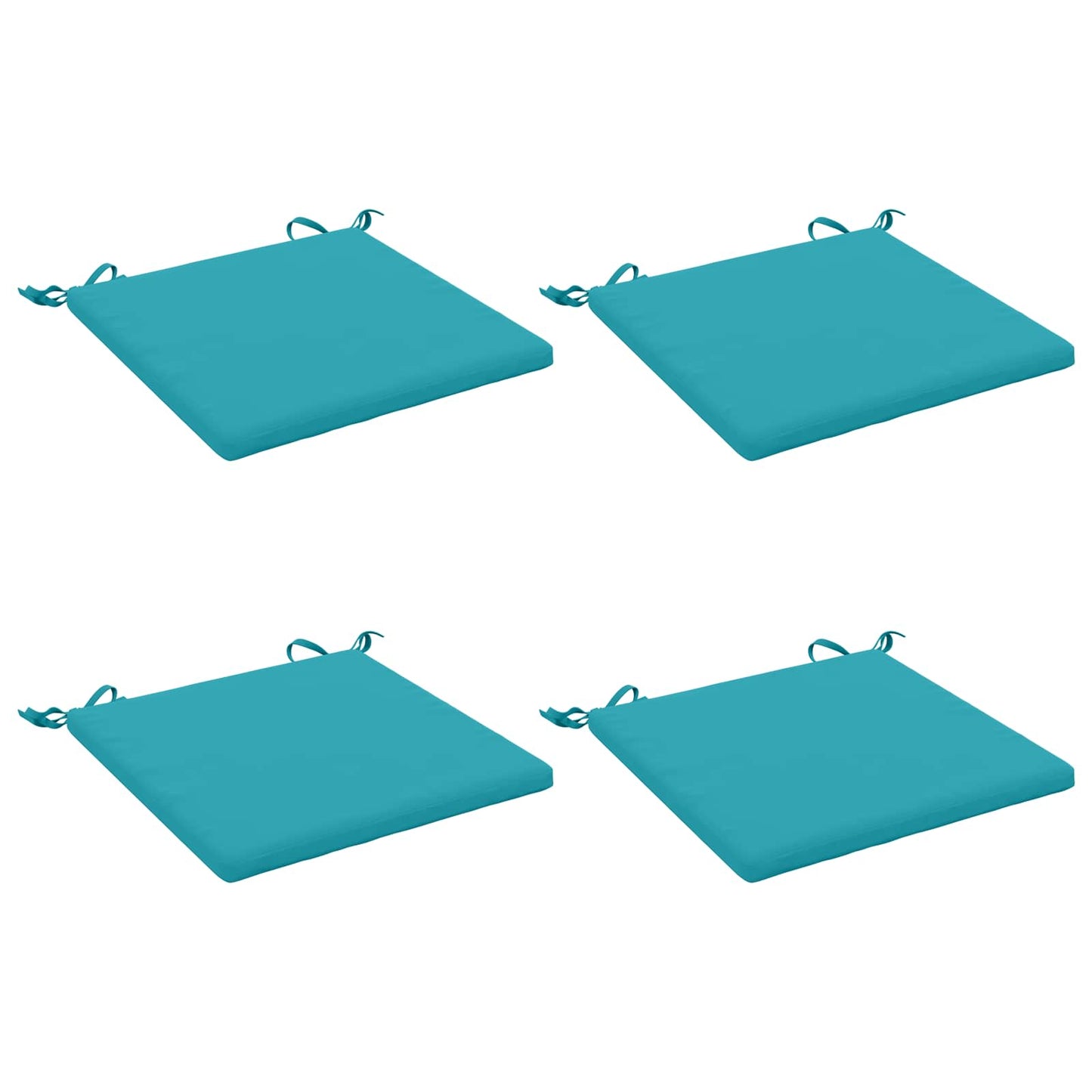 4-Piece Seat Cushions SOEST 4 pcs 100% Polyester Turquoise