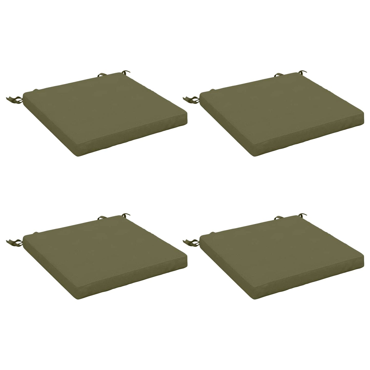 4-Piece Seat Cushions SOEST 4 pcs 100% Polyester Olive Green