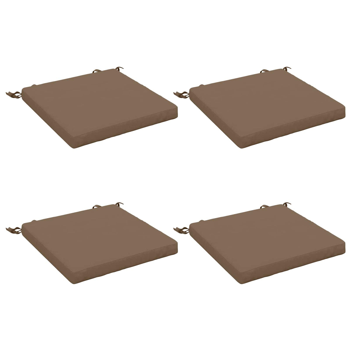 Seat Cushions SOEST 4 pcs 100% Polyester Taupe 50 x 50 x 5 cm