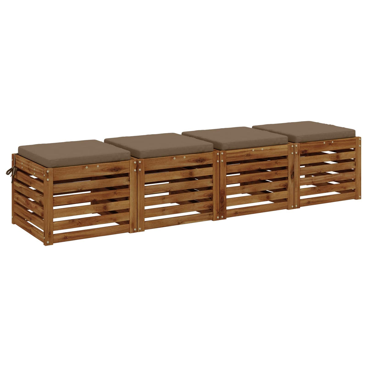 Seat Cushions SOEST 4 pcs 100% Polyester Taupe 50 x 50 x 5 cm