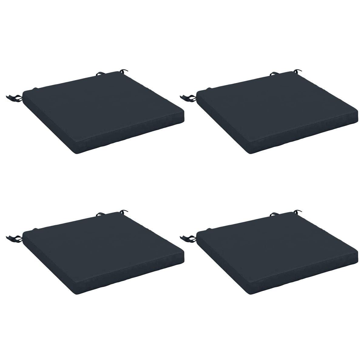 Seat Cushions SOEST 4 pcs 100% Polyester Dark Blue
