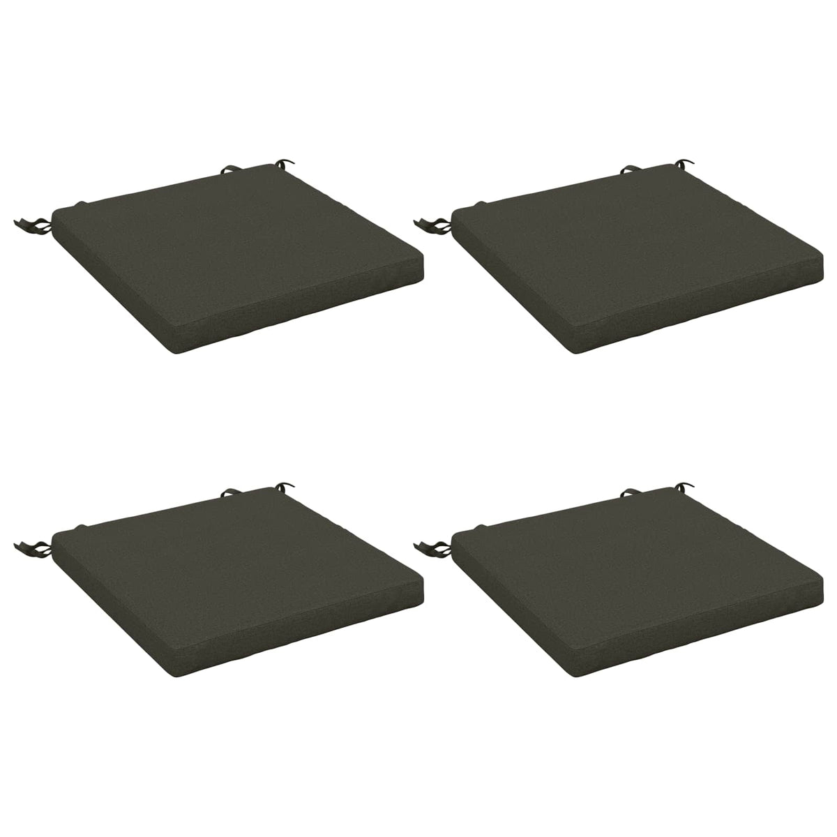 Seat Cushions SOEST 4 pcs 100% Polyester Anthracite