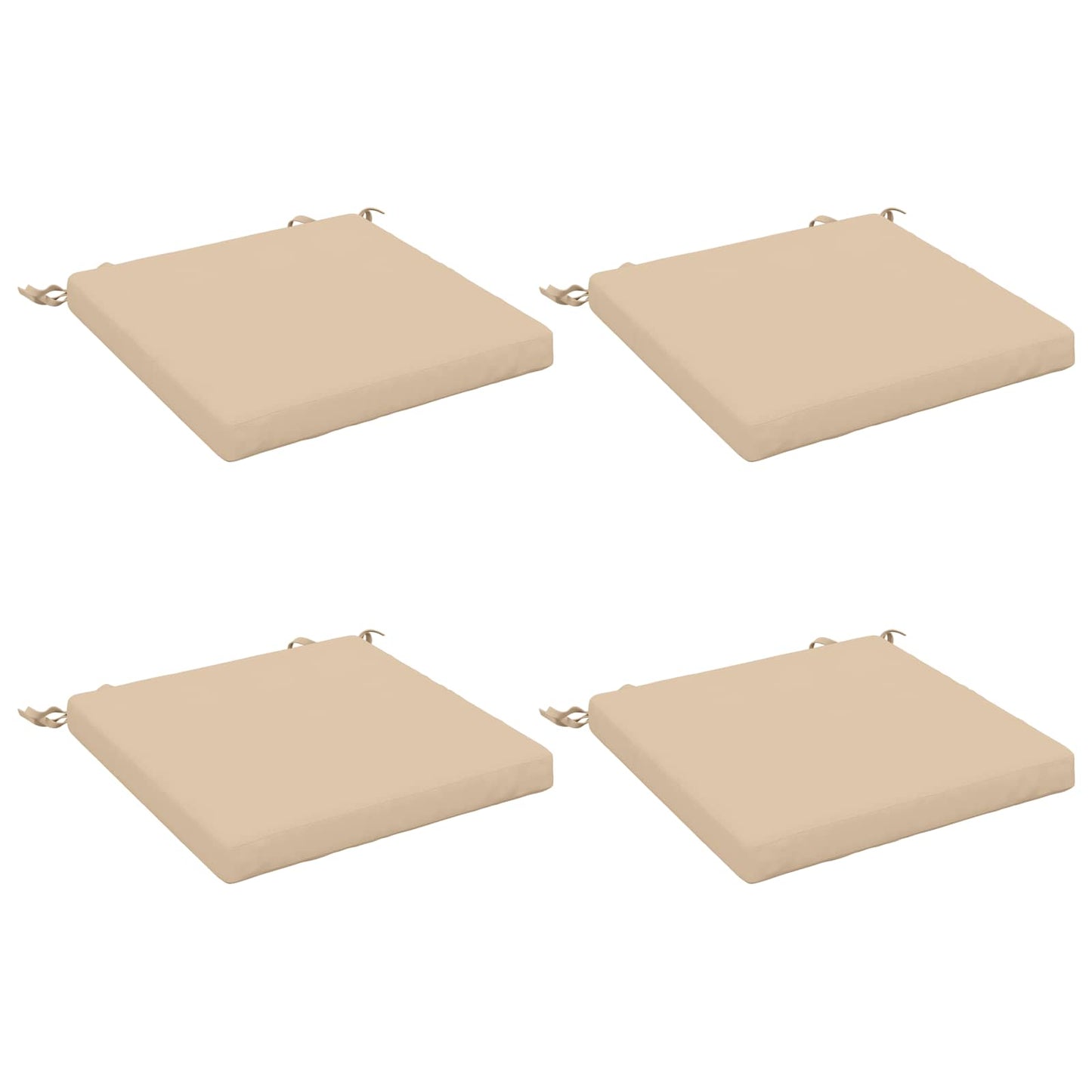 4-Piece Seat Cushions SOEST 4 pcs 100% Polyester Cream