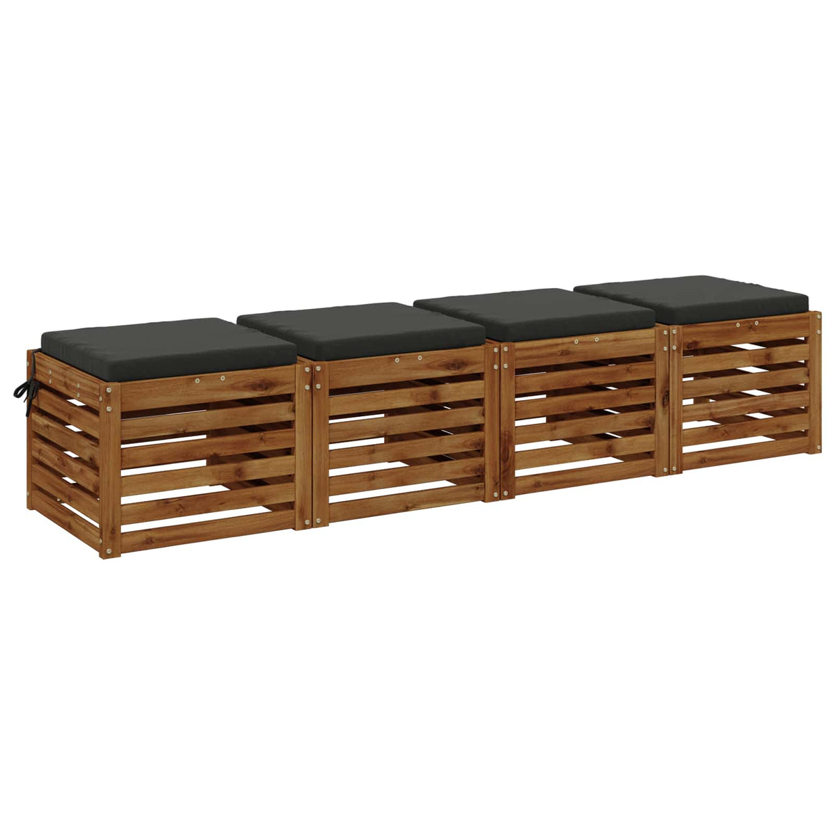 Seat Cushions SOEST 4 pcs 100% Polyester Anthracite