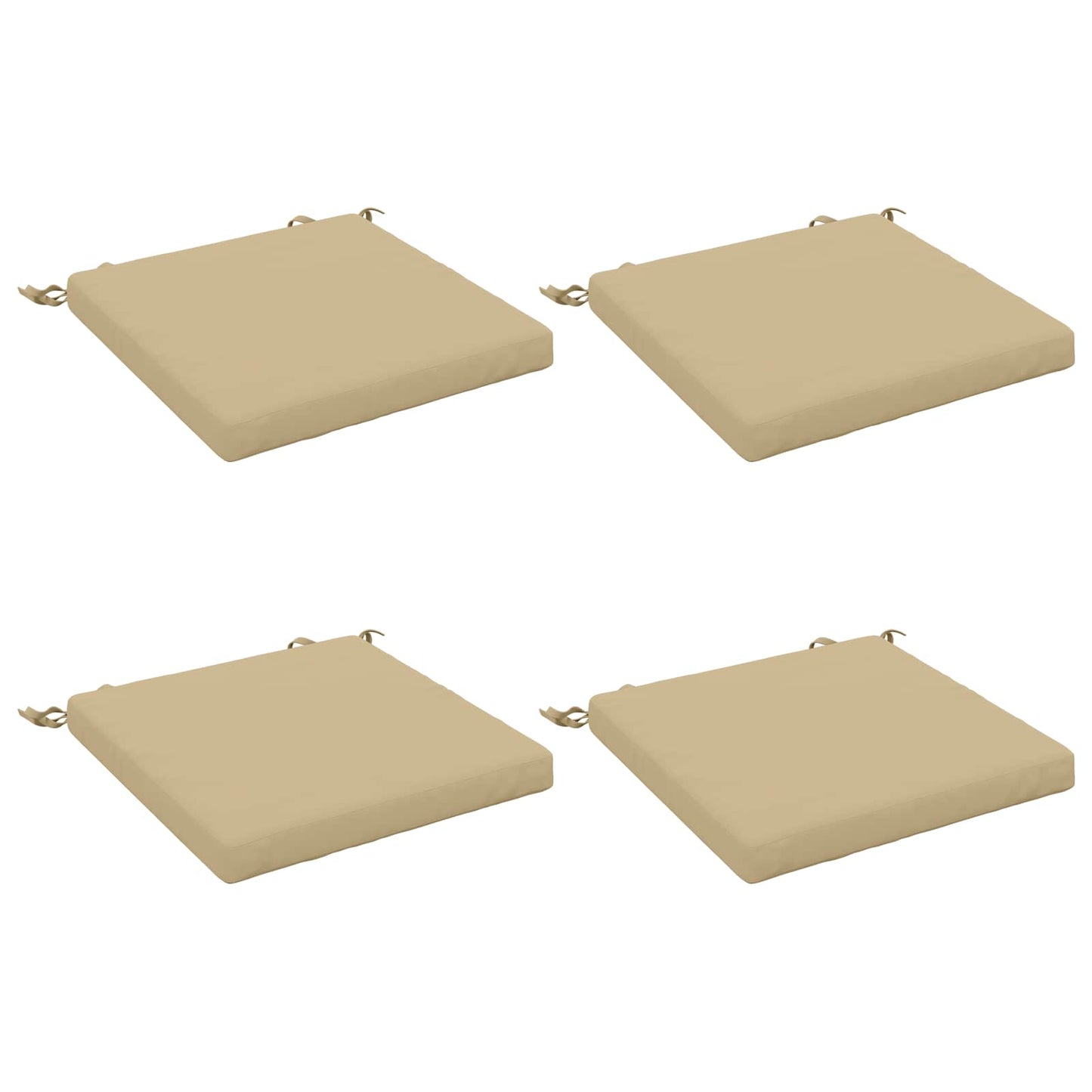 4-Piece Seat Cushions SOEST 4 pcs 100% Polyester Beige