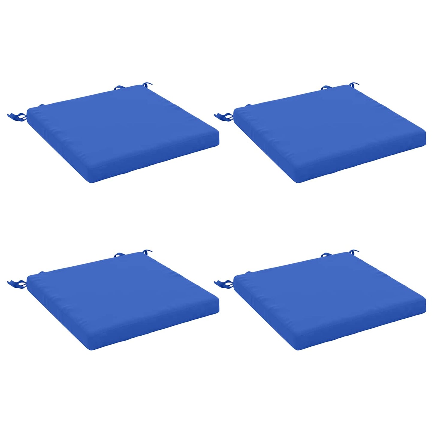 4-Piece Seat Cushions SOEST 4 pcs 100% Polyester Royal Blue